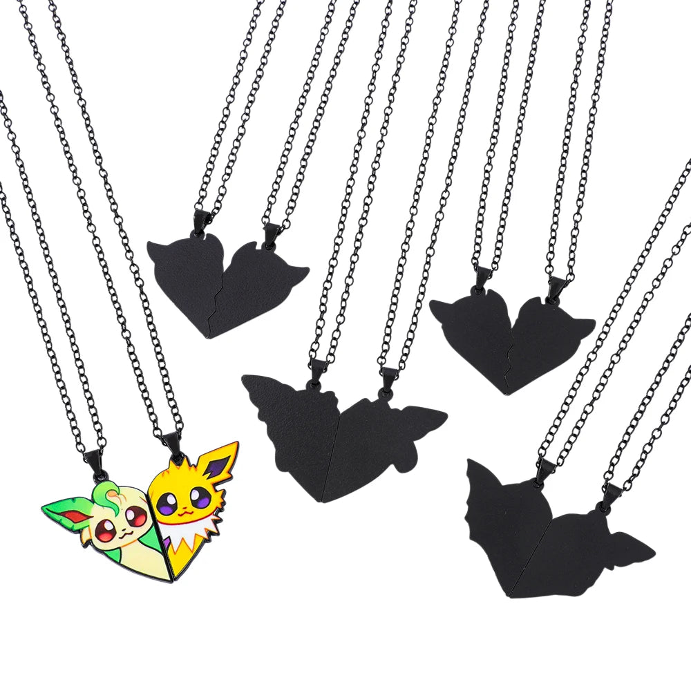 Ensemble de colliers Pokémon Eevee Evolution avec Umbreon, Espeon, Sylveon, Jolteon, pendentif Flareon, cadeau de bijoux animés pour les fans des femmes