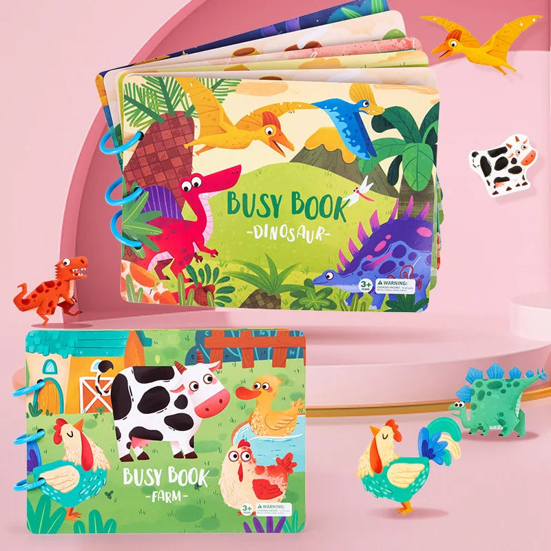 Autocollant livre silencieux Puzzles jeu jouets éducatifs enfants à plusieurs reprises carte occupée pâte correspondant Cognition bébé début Montessori jouet