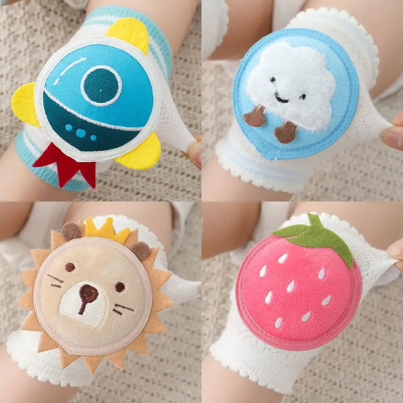 Bee Lion coton fraise jambières nourrissons genou soutien bébé genouillères enfants genou protecteur ramper coude coussin