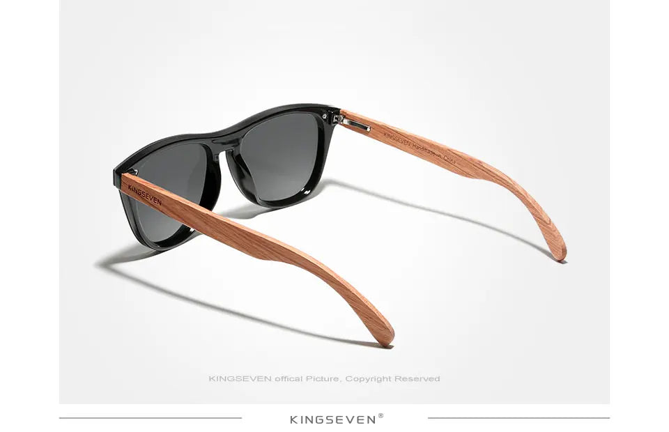 KINGSEVEN hommes lunettes de soleil en bois femmes polarisées rétro lunettes de soleil bois Oculos de sol