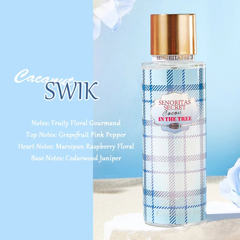 Sexuellement secret pour femme, parfum de fruits, brumisateur, breloque longue durée, parfum en porcelaine, vaporisateur pour le corps, désodorisant, 250ml
