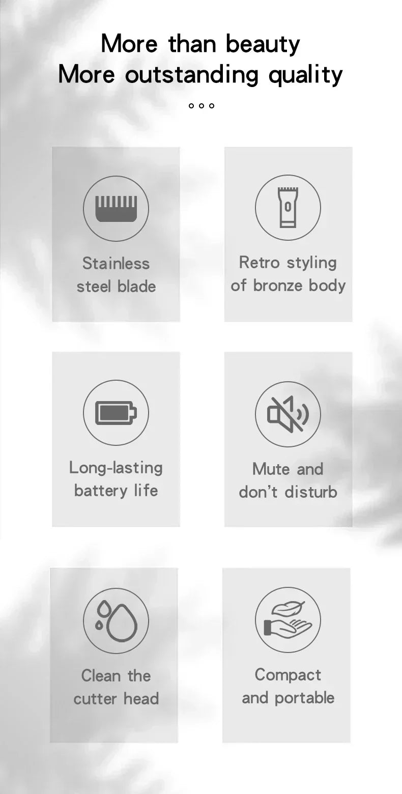 Tondeuse à cheveux électrique T9 pour hommes, tondeuse à barbe, tondeuse à cheveux Linge, machine de découpe de cheveux, barbier professionnel, rasoir