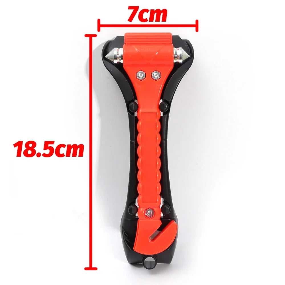 Marteau d'évacuation d'urgence 2 en 1, marteau de sécurité en acier au carbone de haute dureté, coupe-ceinture de sécurité pour camion automobile et Bus