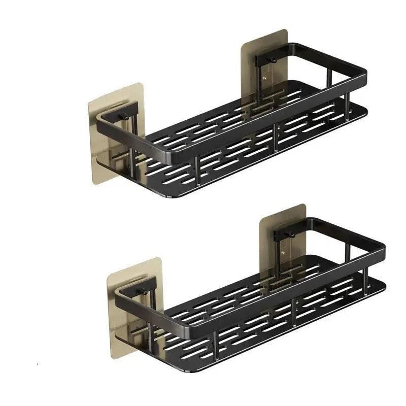 HOStorage-Étagère d'angle murale sans perçage T1, support de rangement pour douche