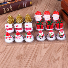Bougie parfumée pour arbre de noël, faite à la main, père noël, bougies mignonnes en cire de soja, bonhomme de neige, bougies de mariage, décoration de la maison, cadeaux de fête de noël