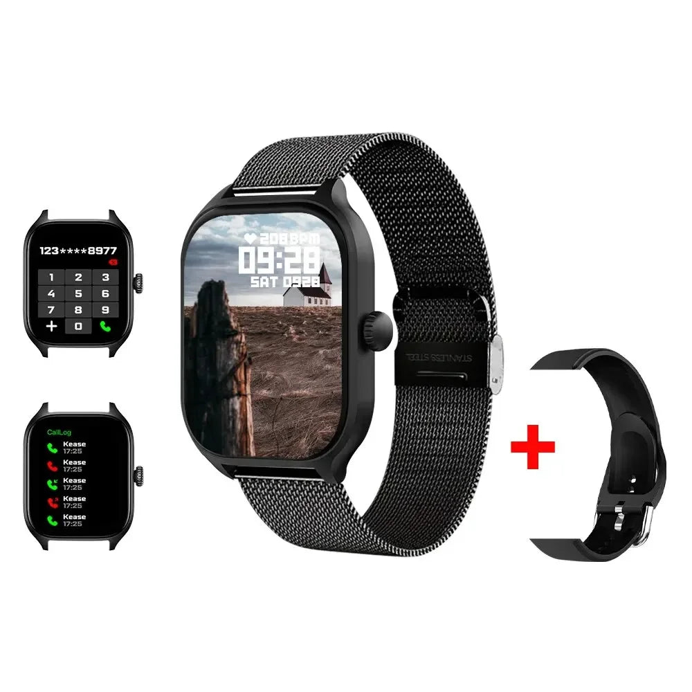 H9 montre intelligente hommes femmes cadeaux 2.01 ''écran tactile complet Sport Fitness Tracker Smartwatch BT appel montre-bracelet numérique 5 pièces