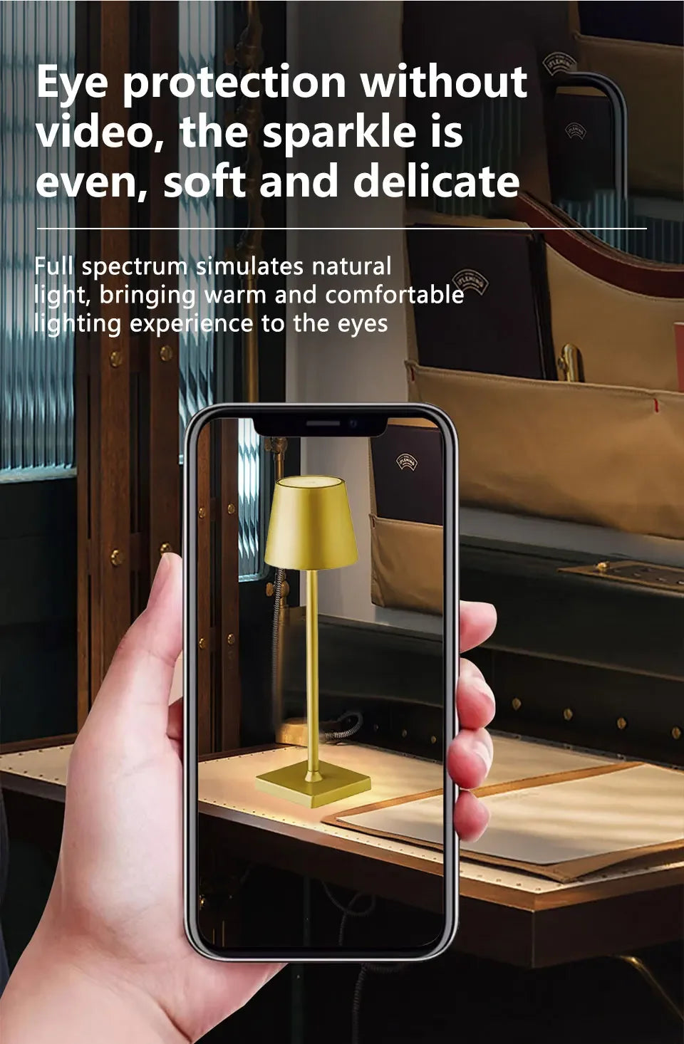LED lampe de bureau Usb lampe de Table Rechargeable sans fil tactile 3 couleurs bureau veilleuse Bar Restaurant créatif lumière ambiante décor