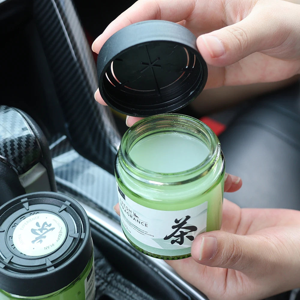 Baume solide d'aromathérapie pour voiture, parfum longue durée, tasse de tableau de bord de voiture, rainure de thé, ornement d'arôme, déodorant intérieur, désodorisant