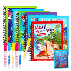 Jouets d'éducation précoce pour enfants, livre magique avec stylo, dessin à l'eau, jouets Montessori, livre de coloriage réutilisable, livre de dessin magique