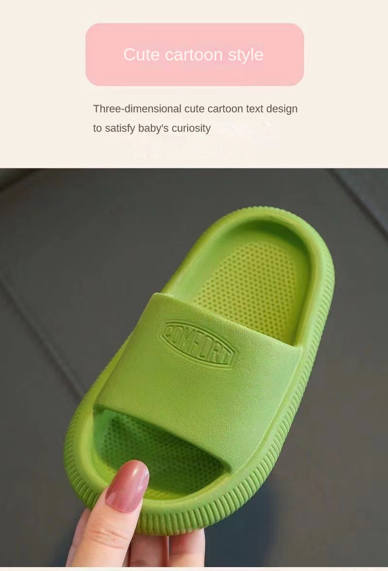 Pantoufles de salle de bain pour enfants, couleur unie, antidérapantes, semelle souple, pantoufles d'été pour garçons et filles de 4 à 10 ans, pantoufles de maison mignonnes