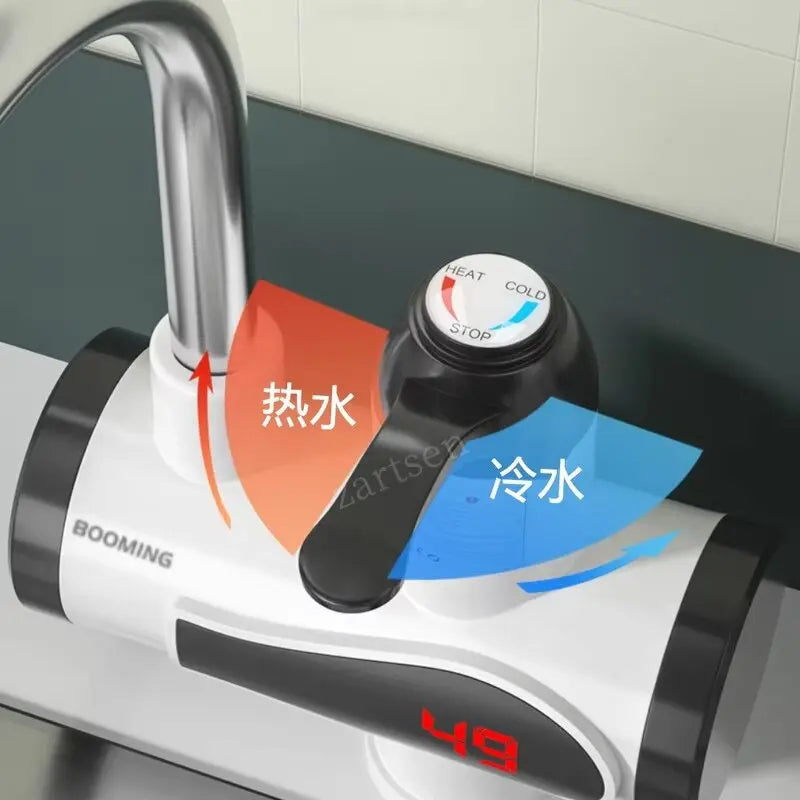 Robinet électrique chauffe-eau affichage de la température chauffe-eau instantané cuisine Machine de chauffage de l'eau sans réservoir