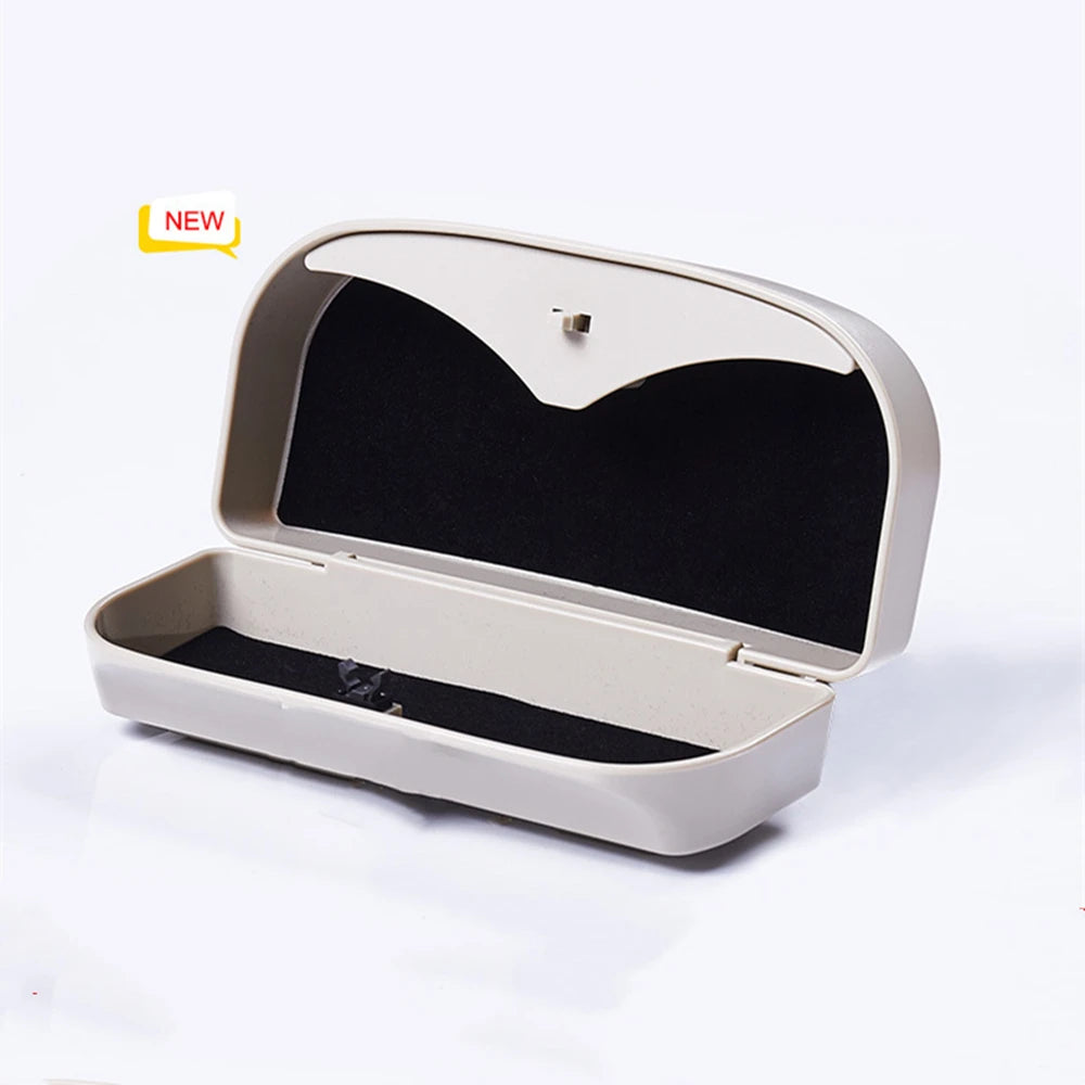 Boîte à lunettes de voiture portable, porte-lunettes de soleil, étui à lunettes de conduite, pare-soleil, porte-lentilles
