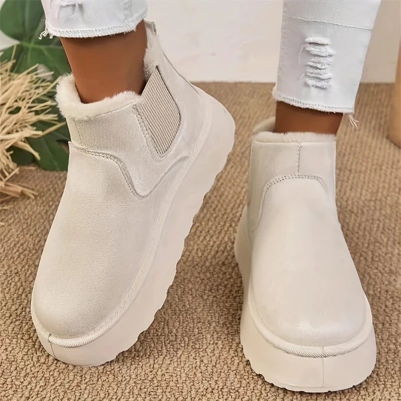 2025 nouvelles bottes de neige à semelles épaisses pour femmes en peluche chaude marque de luxe bottines de créateur hiver Mujer Botas nouvelles bottines pour femmes