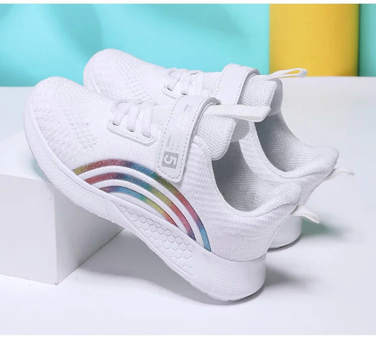 Nouveau Design rouge formateurs chaussures pour enfants filles confortable plate-forme fille chaussures de sport grande taille 38 enfants baskets de course