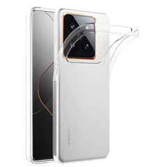 Coque souple en Silicone d'origine pour Xiaomi Mi 14 14T 13 13T T Pro, Coque transparente Ultra fine, Coque arrière antichoc