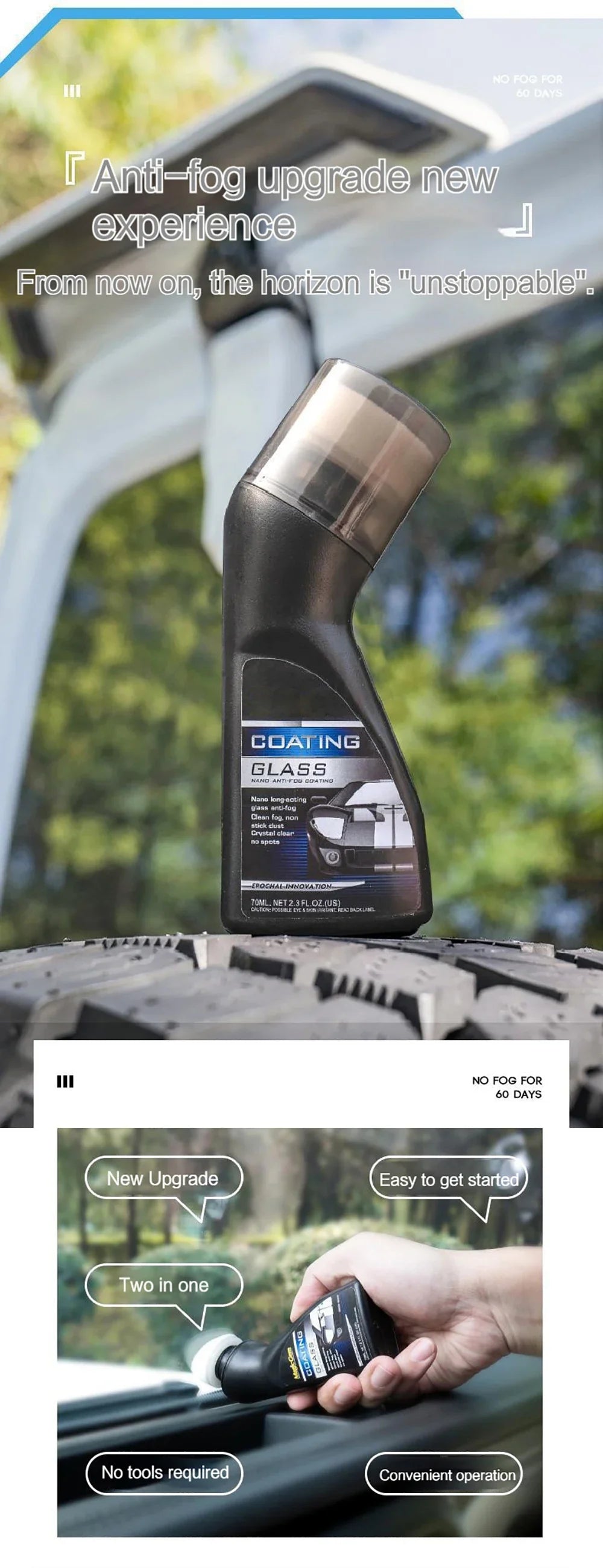 Agent Anti-buée pour moto, essuie-glace pour lentille de casque, rétroviseur, liquide en verre, Spray répulsif pour pare-brise, accessoires de voiture