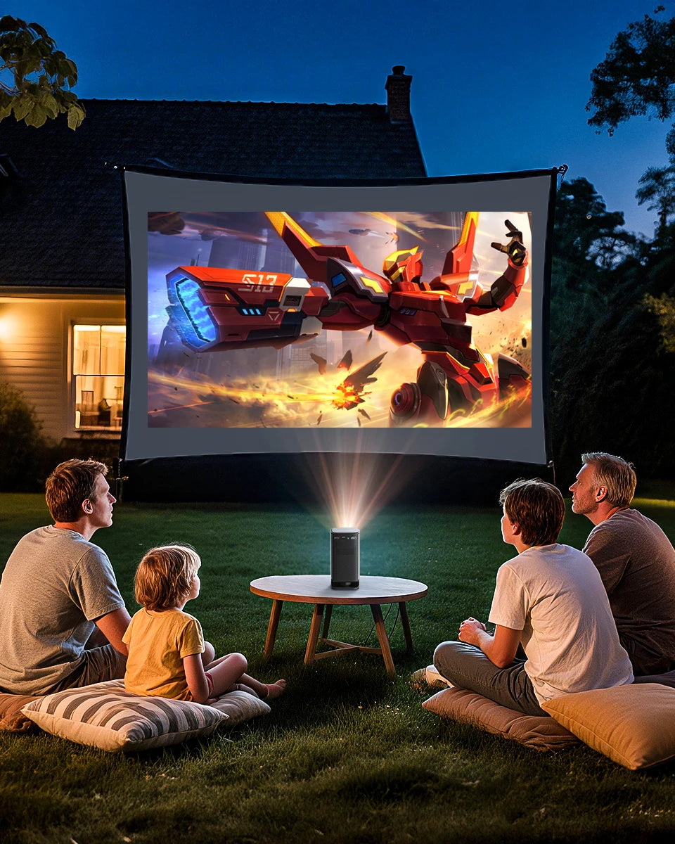 BYINTEK P70X Mini projecteur Portable avec batterie intégrée 4K Support 3D Wifi pour projecteurs de cinéma maison de nuit de films en plein air