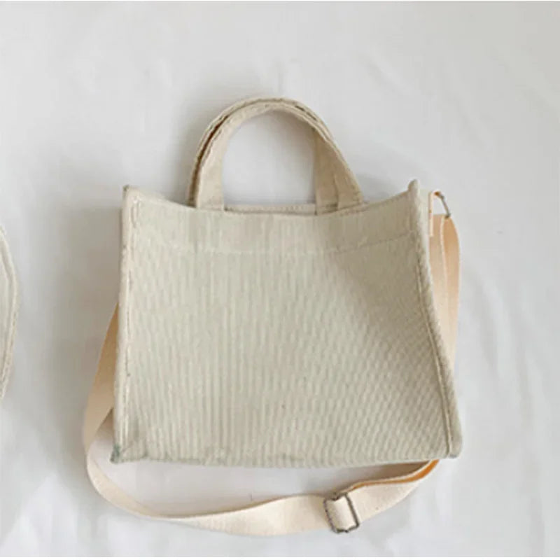 Sac à main Simple en velours côtelé pour femmes, sac à main Portable de grande capacité, tendance, petit sac carré, sacs à bandoulière simples