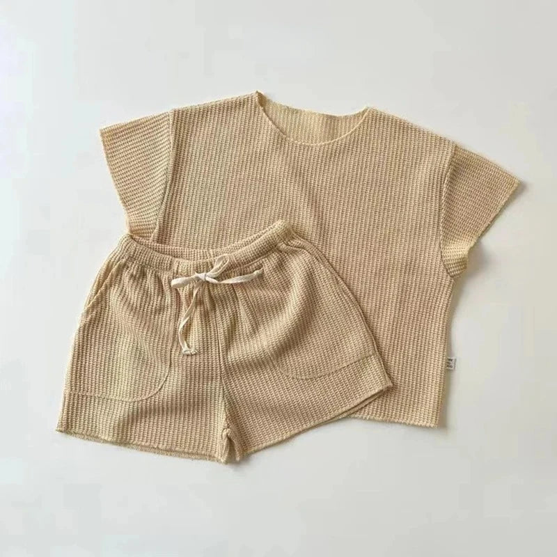 Ensemble de vêtements pour enfants, t-shirt + short pour nouveau-né, ensemble de jogging décontracté, 2 pièces, pour garçons et filles, nouvelle collection printemps été