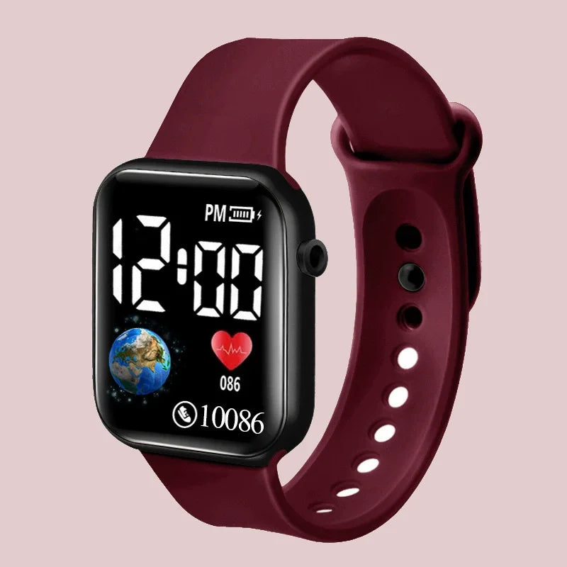 Montres numériques LED pour enfants et adultes, bracelet en Silicone, montre-bracelet électronique de dessin animé, horloge de sport, cadeaux pour garçons et filles