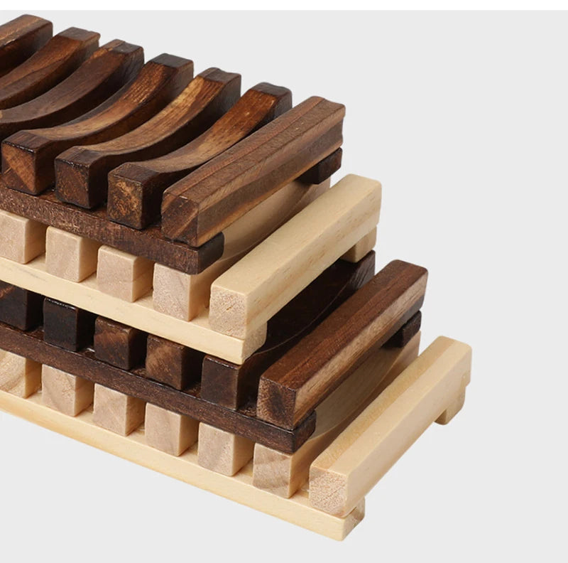 Porte-savon en bambou naturel, support de rangement de savon en bois pour salle de bain, empêche la moisissure, boîte de vidange de savon, organisateurs, accessoires de salle de bains