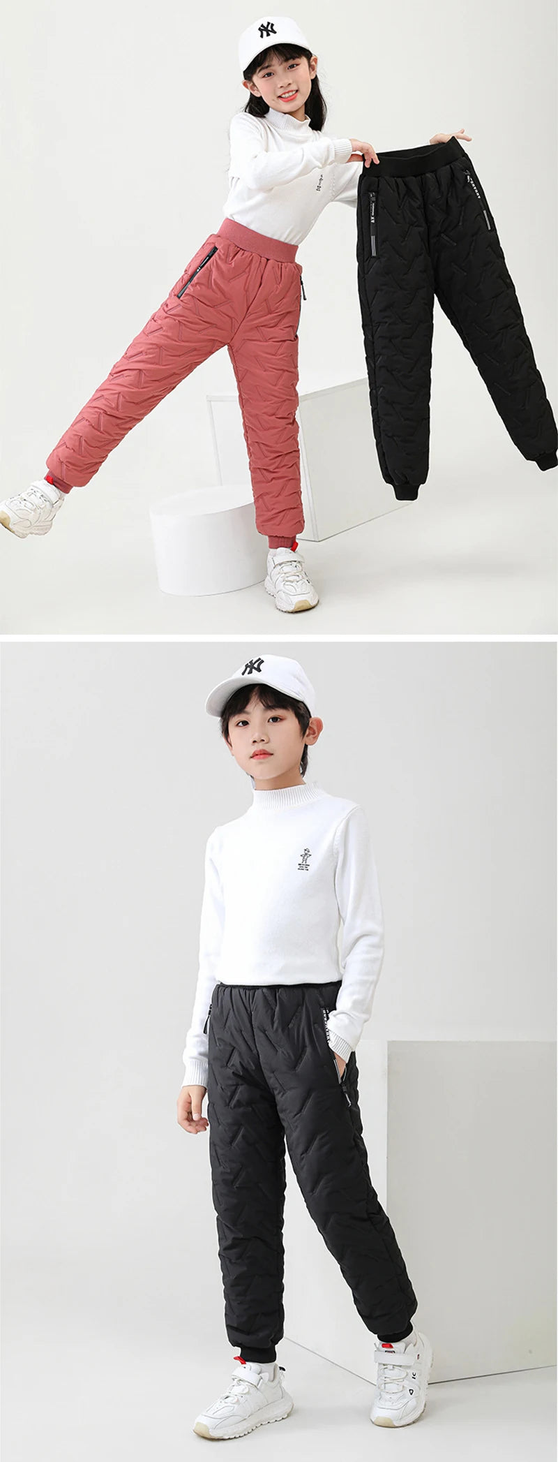Filles hiver chaud mode cachemire coton pantalon pour garçons âgés de 3 à 12 ans enfants décontracté imperméable épaissir pantalons de survêtement vêtements pour enfants