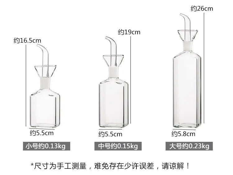 Pot d'huile en verre à haute teneur en Borosilicate, Pots d'huile et de vinaigre anti-fuite pour la cuisine, Pot de Sauce soja, réservoir d'huile, bouteille d'huile d'assaisonnement