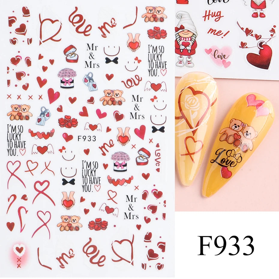 Easter bunny nail stickers, self-adhesive 3D decals, nail art supplies, cartoon character, DIY nail stickers