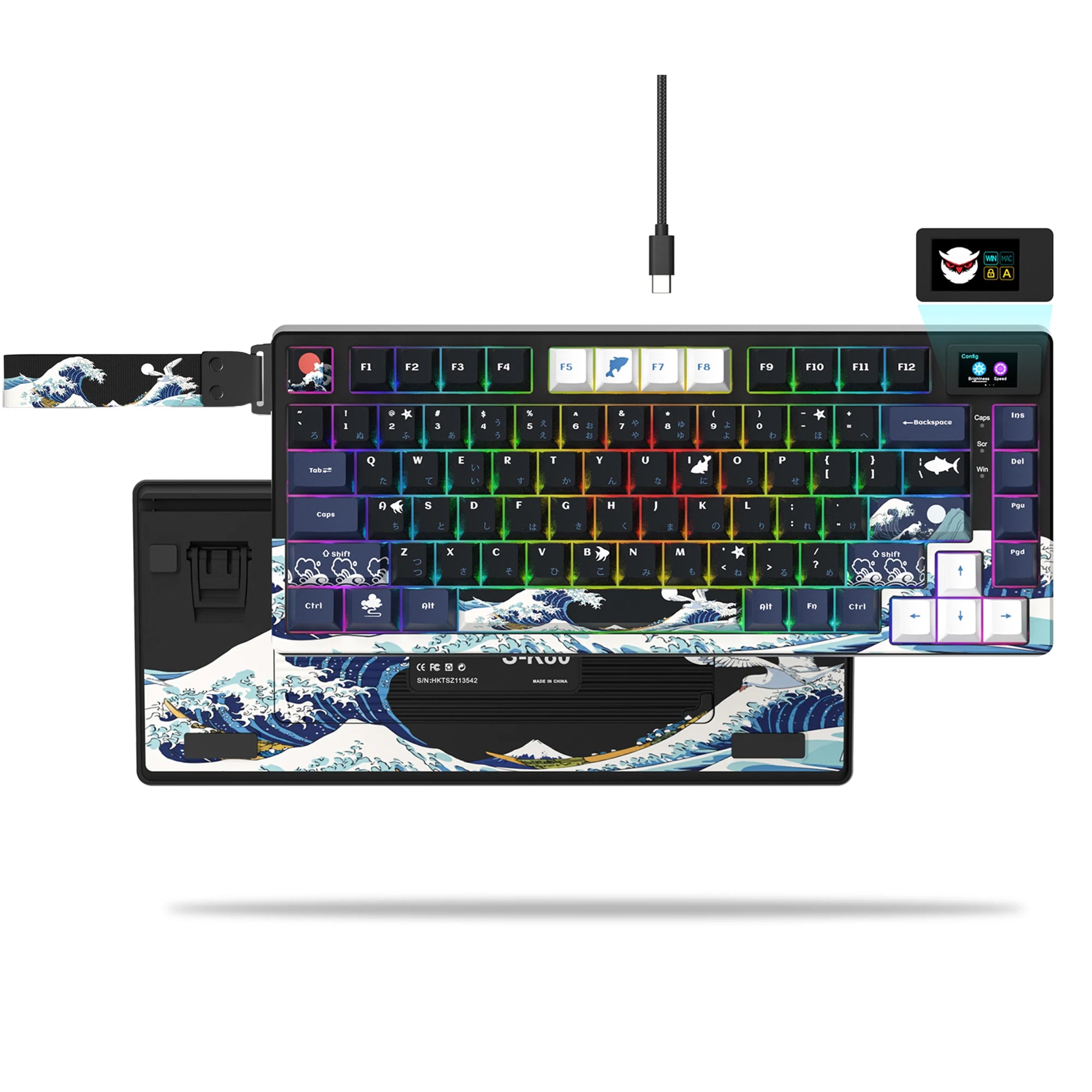 Womier S-K80 75% clavier avec écran OLED couleur clavier de jeu mécanique échange à chaud clavier joint montage rvb clavier personnalisé
