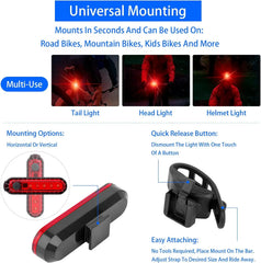 Feu arrière de vélo vtt, lumière rouge, lampe de sécurité chauffante, Rechargeable par USB, lumière Led, accessoires de vélo