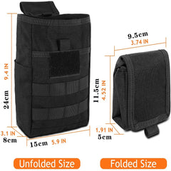 Pochette de décharge pliable Molle, sac de taille de recyclage, sacs utilitaires de chasse pour Sport de plein air, accessoire d'outil EDC, sac de récupération pliable