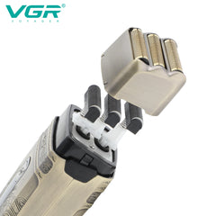 VGR tondeuse tondeuse à barbe pour hommes rasoir electrique homme rasoir Rasateur Professionnelle Rasoir électrique Machine à raser Étanche Tondeuse à barbe Métal Le rasoir Affichage numérique Rasoir pour hommes V-335