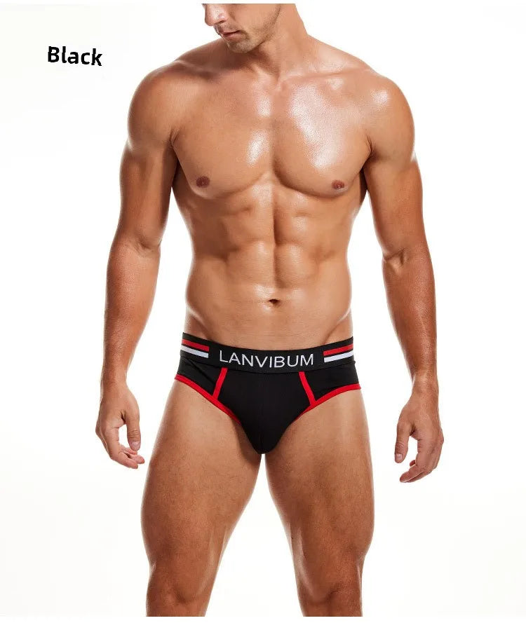 Ensemble 2 pièces - slips de sous-vêtements pour hommes en coton respirant jeunesse taille moyenne sous-vêtements pour hommes de grande taille slips d'été