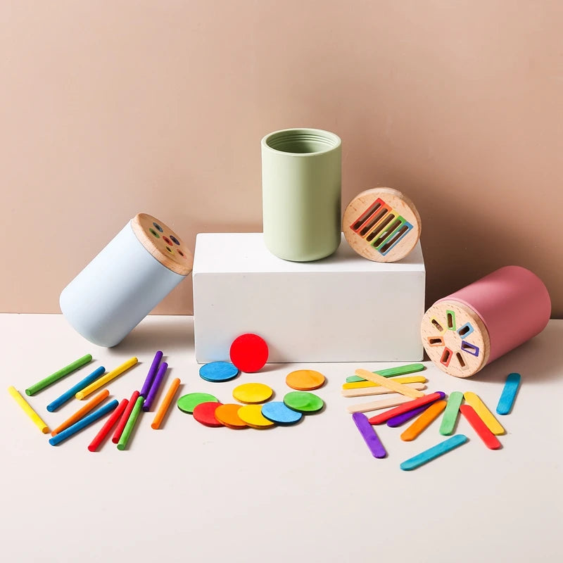 Jouets en bois Montessori, tri des couleurs, jouets à motricité Fine, jouets sensoriels assortis, Puzzle éducatif précoce, cadeau pour tout-petits