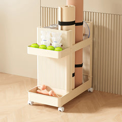Support d'équipement de gymnastique avec roulettes, support de rangement d'équipement de sport, panier de rangement pour tapis de Yoga, équipement de Fitness, organisateur d'outils de sport