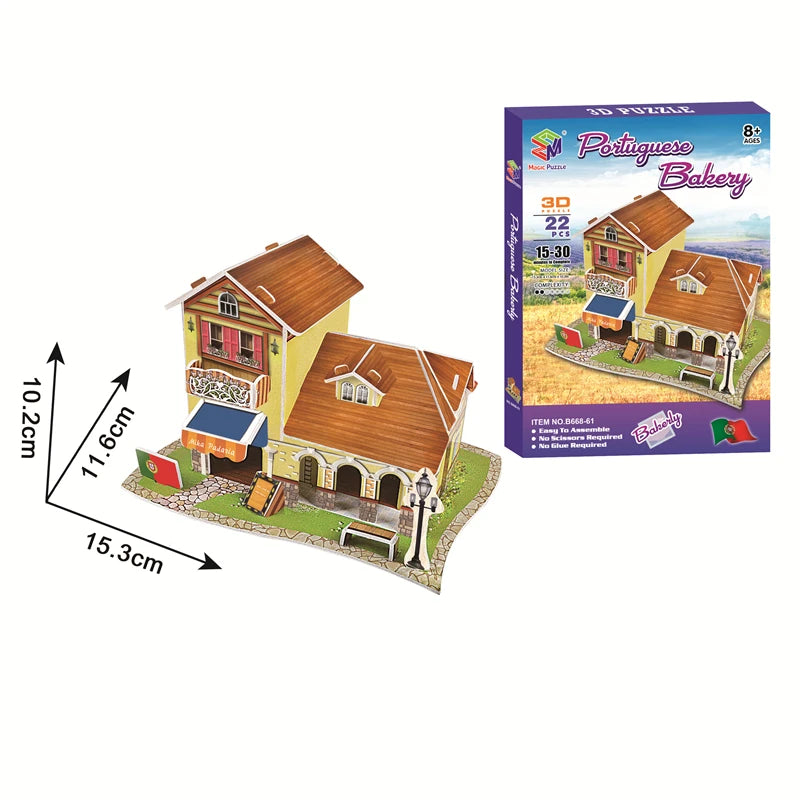 Jouets éducatifs Puzzles 3D jouets enfants développement intellectuel mondes Construction de bâtiments célèbres Puzzles 3D jouet