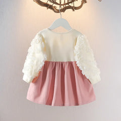 Robe d'automne pour filles, nouveau Style, robe de princesse élégante pour enfants, vêtements pour bébés, grand nœud