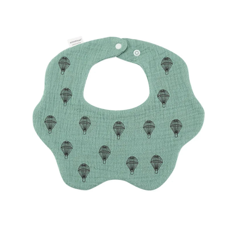 Bavoirs en coton imperméables pour nouveau-né, tissus réglables pour nourrissons filles et garçons, bavoir imprimé de dessin animé mignon, accessoires d'alimentation pour bébé