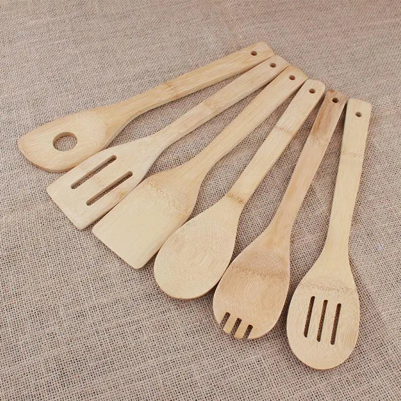 Ensemble d'ustensiles de cuisine en bois, spatule de cuisine en bambou, cuillères, outils à Long manche, miel, café, lait, cuillère à café, épices, condiments