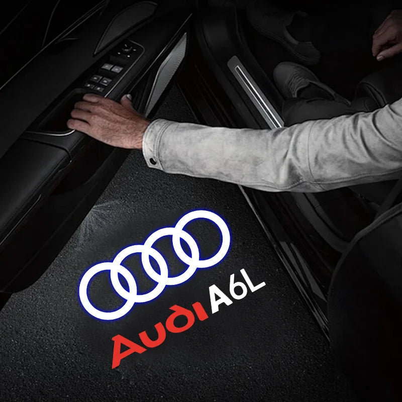 Car Door Welcome Light LED Laser Projector Logo, for Audi A1 A3 A4 A5 A6 B5 B6 B7 B8 C5 C6 C7 A7 A8 Q3 Q5 Q7 TT 8V, Car Accessory