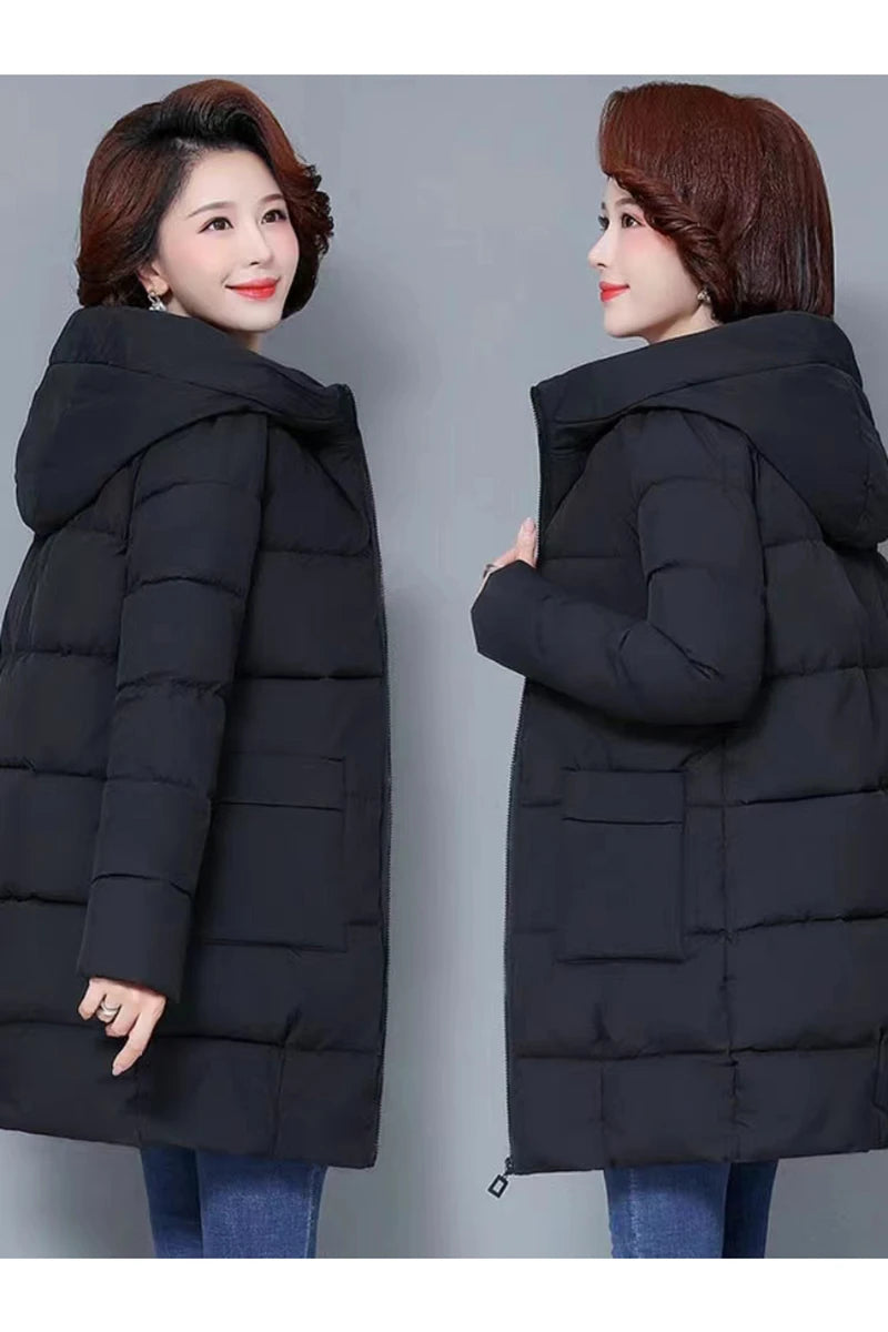 Thiened grande taille vers le bas coton Jaet vêtements d'hiver pour personnes d'âge moyen et ly et mère Sle manteau vêtements d'extérieur
