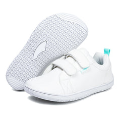 Chaussures Pieds Nus en Cuir Artificiel pour Garçon et Fille, Baskets Légères, Larges, Minimalistes, à la Mode, avec Boucle à Crochet, Plates de Marche