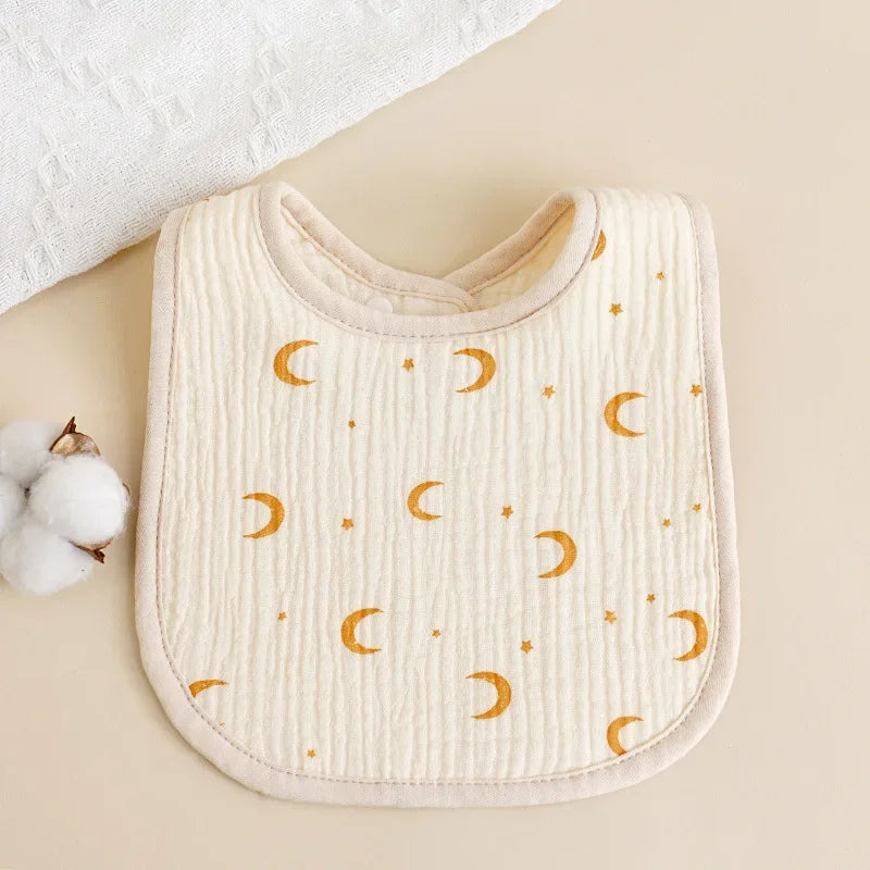 Bavoirs en gaze en forme de U pour bébé, 6 couches, serviette de salive en coton, tissus pour nouveau-né, écharpe Bandana pour garçon et fille, bavoir d'alimentation, nouvelle collection