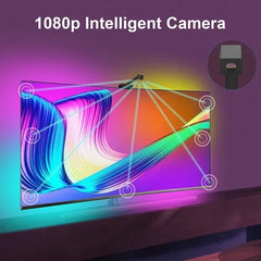 Rétro-éclairage Led pour télévision intelligente, avec caméra, 5V, Usb, Rgbic, écran de télévision synchrone, Ambilight, 3.8M, 5M, télécommande avec application pour salle de jeux