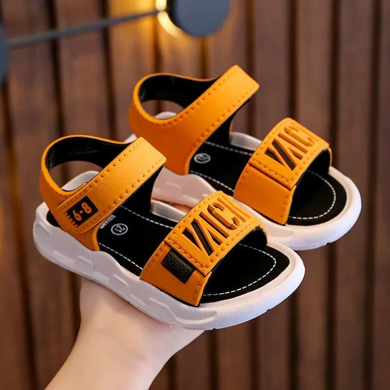 Children's student sandals, simple and stylish non-slip shoes for boys and girls, easy to put on and take off, soft-soled, casual children's shoes