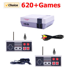 Retro game console, Mini classic video game system, 620 built-in AV games, 8-bit NES FC TV console, gift for adults and children