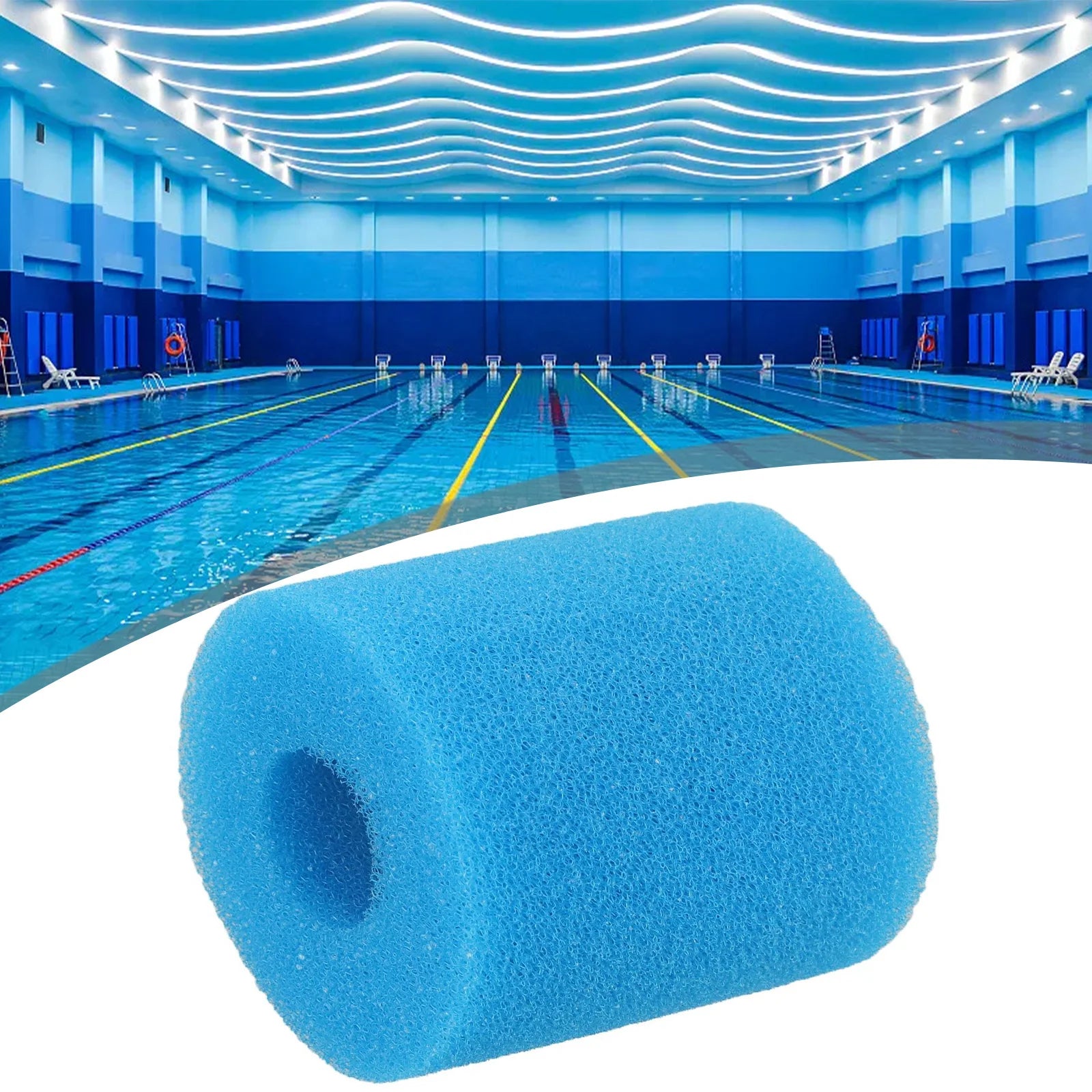 Éponge filtrante de piscine en Bio mousse réutilisable, longue durée, facile à nettoyer, universelle pour le Type I/II/VI/D, 1 pièce