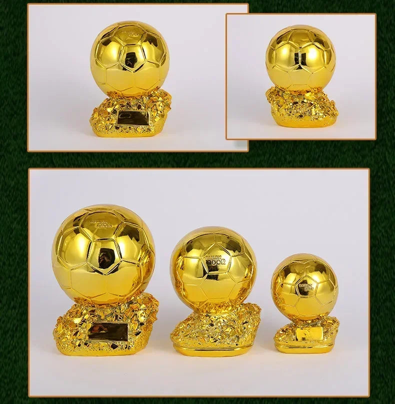 Ballon doré de Football 15/20/25cm, Excellent joueur, compétition, récompense d'honneur, trophée sphérique, cadeau, accessoires de décoration pour la maison