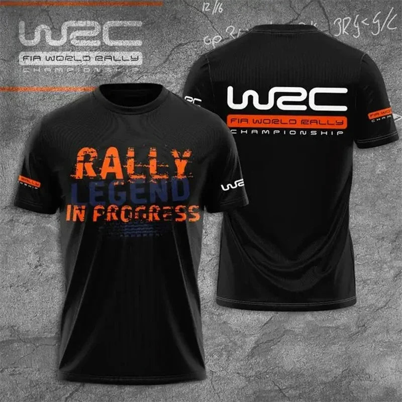 Chemise de rallye à col rond pour homme, WRC imbibé, chaud, sang, sportif, confortable, respirant, séchage rapide, voiture imbib
