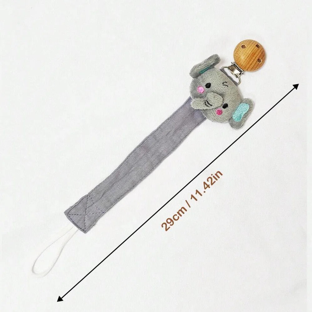 Attache-sucette pour bébé, 1 pièce, chaîne de sucette en bois de coton pour nouveau-né, porte-tétine pour tétine, matériau écologique